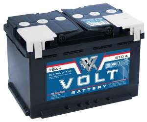 Автомобильный аккумулятор Volt classic 75 a/h 6СТ-75N 75 Ач