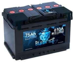 Автомобильный аккумулятор  BLACK ICE 6ст-75Ач  обр.