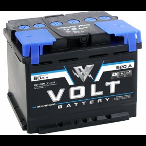 Автомобильный аккумулятор Volt standard  60 a/h 6СТ-60 N прям 60 Ач
