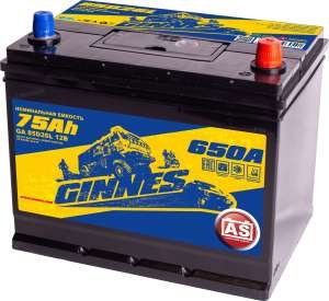 АККУМУЛЯТОР GINNES asia 85D26L  6СТ-75 Ач (A/h) ОБР.