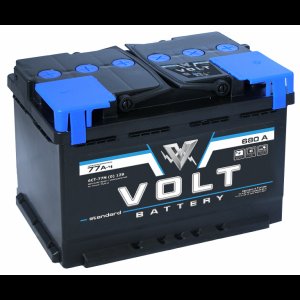 Автомобильный аккумулятор Volt standard  77 a/h 6СТ-77 NR обр  77 Ач