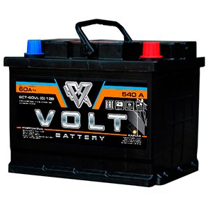 Автомобильный аккумулятор VOLT PROFESSIONAL 6СТ-60.0 (КАЙНАР) низкая
