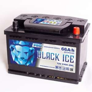 Автомобильный аккумулятор BLACK ICE Pro 6СТ-66.0 VL (АКТЕХ)