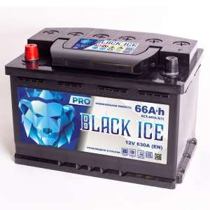 Автомобильный аккумулятор BLACK ICE Pro 6СТ-66.1 VL (АКТЕХ)