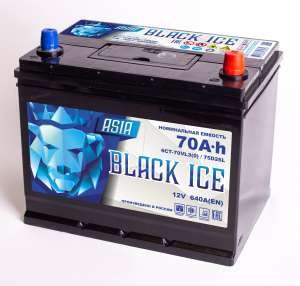 Автомобильный аккумулятор BLACK ICE Pro 75D26L (АКТЕХ) 70Ah