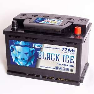Автомобильный аккумулятор BLACK ICE Pro 6СТ-77.0 VL (АКТЕХ)