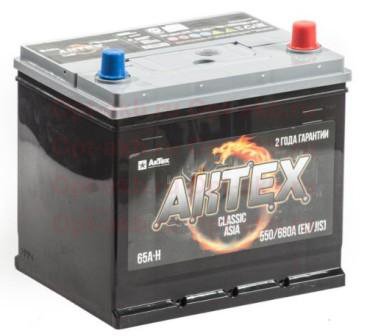 Аккумулятор автомобильный AKTEX CLASSIC Asia 75D23L 12В 65Ач 550А