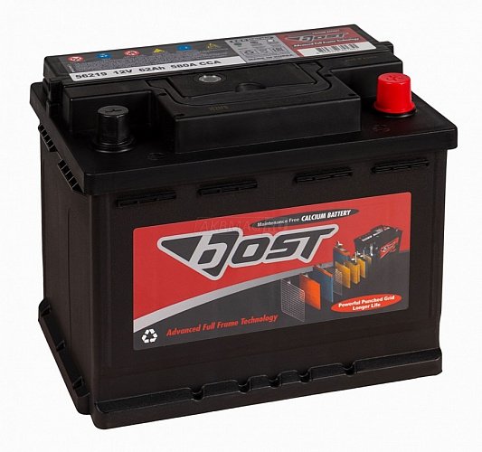 Аккумулятор автомобильный BOST 56219 12В 62Ач 580А