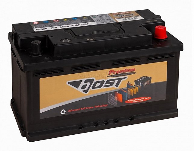 Аккумулятор автомобильный BOST PREMIUM 58539 12В 85Ач 750А