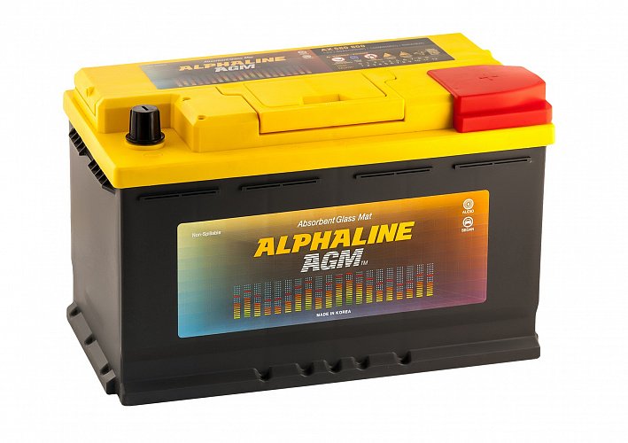Аккумулятор автомобильный ALPHALINE AGM 80.0 L4 (SA 58020) 12В 80Ач 800А