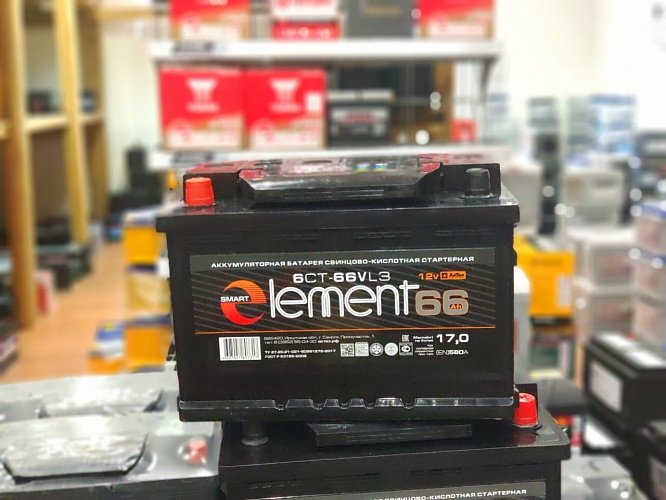Аккумулятор автомобильный Smart Element 6ст-66.1 VL3 12В 66Ач 580А