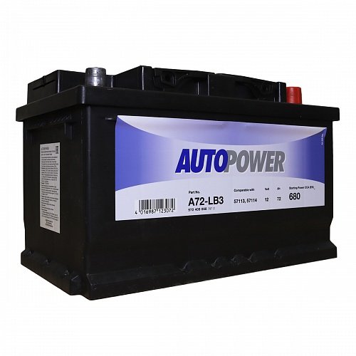 Аккумулятор автомобильный  Autopower A72-LB3 12В 72Ач 680А