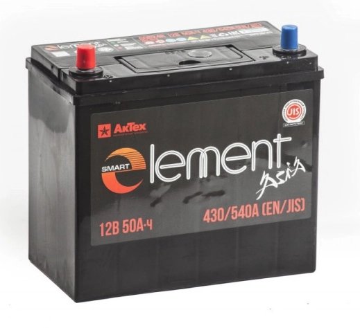 Аккумулятор автомобильный Smart Element Asia 6ст-50.1 прям. (60B24R) 12В 50Ач 470А