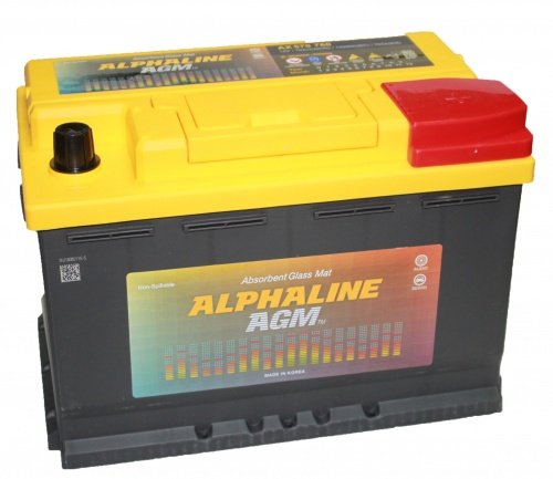 Аккумулятор автомобильный ALPHALINE AGM 70.0 L3 (SA 57020) 12В 70Ач 760А