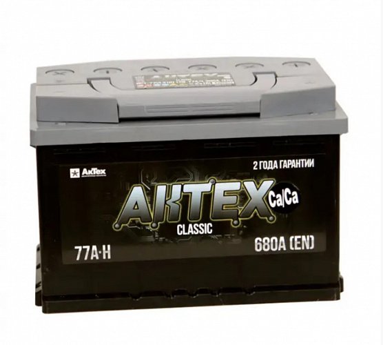 Аккумулятор автомобильный АКТЕХ CLASSIC 6СТ-77.0 12В 77Ач 750А