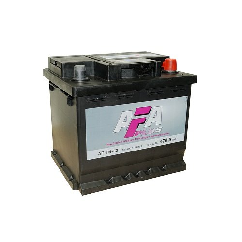 Аккумулятор автомобильный Afa AF-H4-52 12В 52Ач 470А