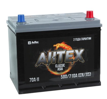 Аккумулятор автомобильный AKTEX CLASSIC Asia 80D26L 12В 70Ач 580А