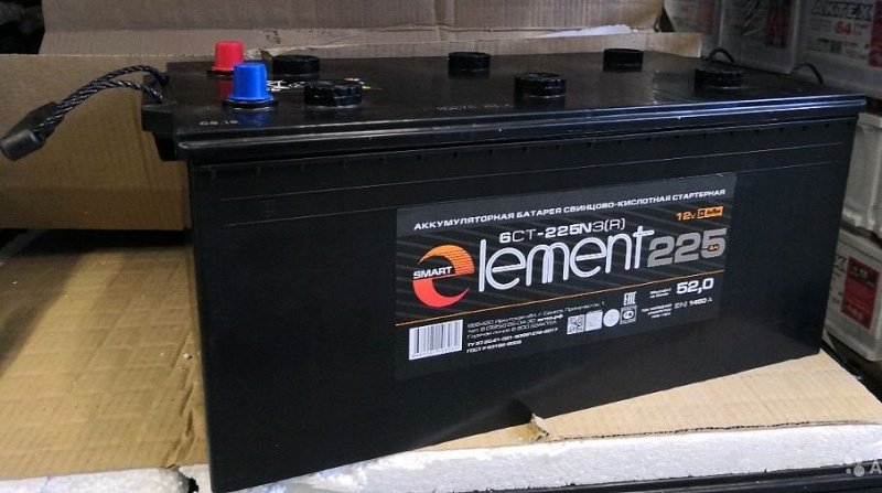Аккумулятор автомобильный Smart Element 6ст-225N3 ЕВРО 12В 225Ач 1450А