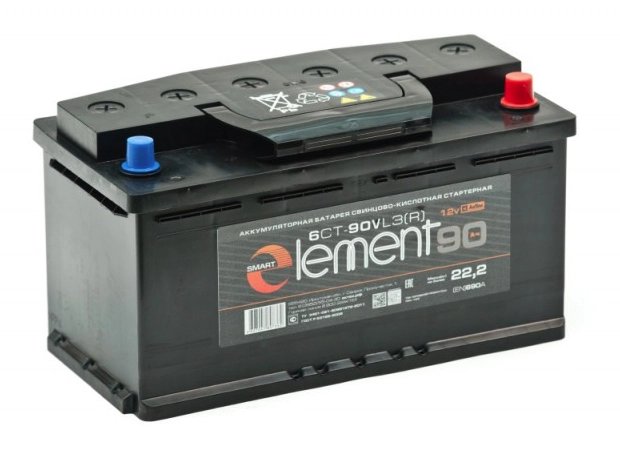 Аккумулятор автомобильный Smart Element 6ст-90.0 VL3 обр. 12В 90Ач 690А