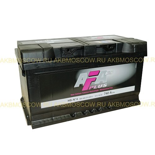 Аккумулятор автомобильный AFA HS-N4 12В 80Ач 740А