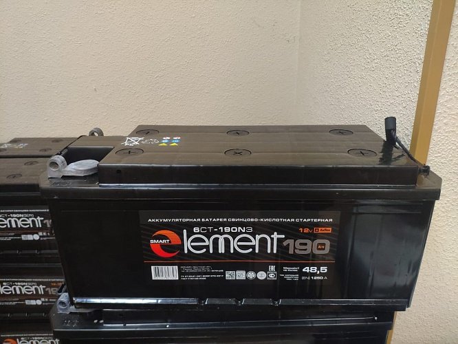 Аккумулятор автомобильный Smart ELEMENT TT 6ct-190N3 росс болт 12В 190Ач 1250А