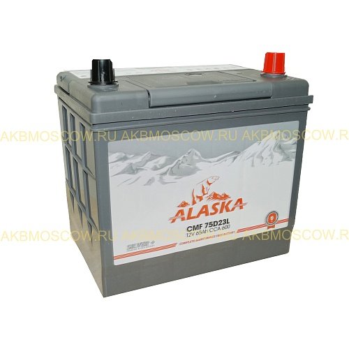 Аккумулятор автомобильный Alaska CMF silver+ 75D23L  12В 65Ач 600А