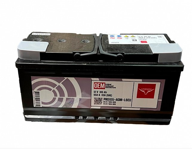 Аккумулятор автомобильный  LONGHORN OEM PRO105-AGM-L6EU 12В 105Ач 950А