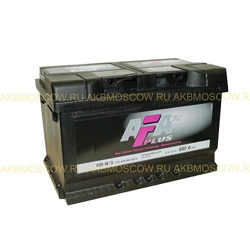 Аккумулятор автомобильный AFA HS-N3 12В 72Ач 680А