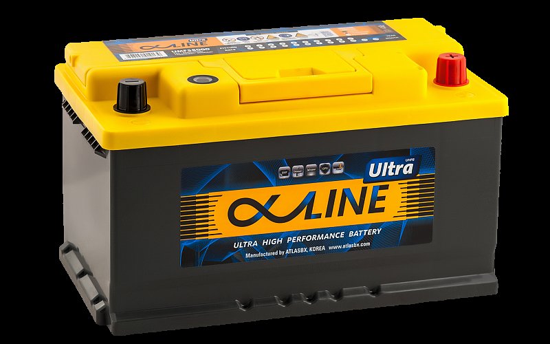 Аккумулятор автомобильный ALPHALINE ULTRA 80.0 LB4 (58000) обр, низк 12В 80Ач 800А