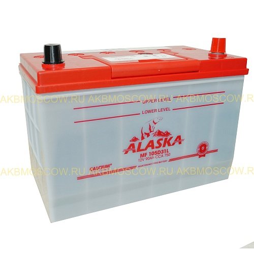Аккумулятор автомобильный Alaska MF calcium+ 105D31L 12В 90Ач 750А