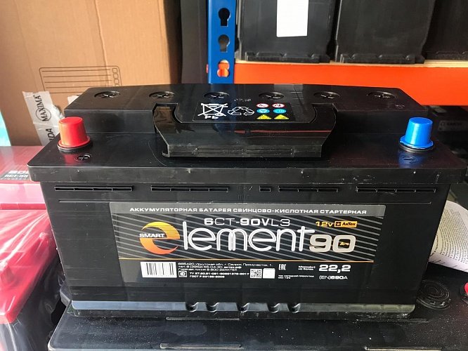 Аккумулятор автомобильный Smart Element 6ст-90.1 VL3 прям. 12В 90Ач 690А