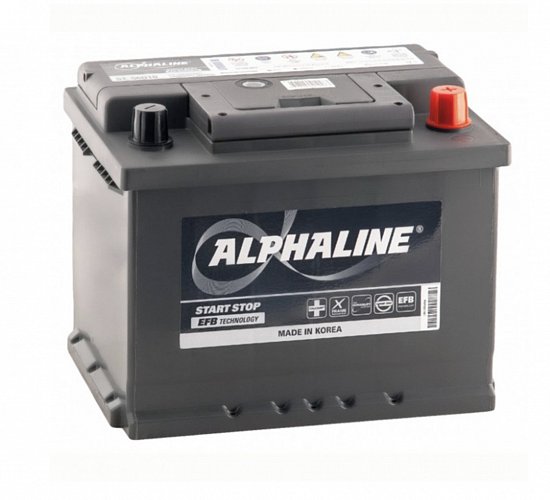 Аккумулятор автомобильный ALPHALINE EFB 65 (56530) 12В 65Ач 640А