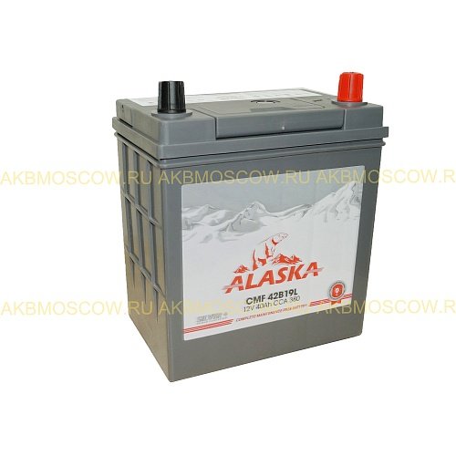 Аккумулятор автомобильный Alaska CMF silver+ 42B19L  12В 40Ач 380А