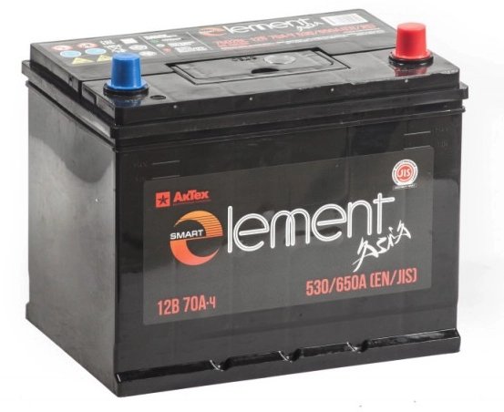 Аккумулятор автомобильный Smart Element Asia 6ст-70.0 обр. (75D26L) 12В 70Ач 530А