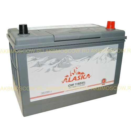 Аккумулятор автомобильный Alaska CMF silver+ 115D31L  12В 95Ач 830А