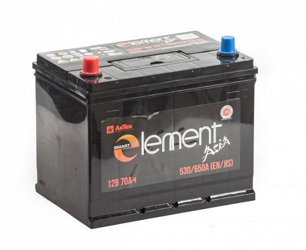 Аккумулятор автомобильный Smart Element Asia 6ст-70.0 обр. (75D26R) 12В 70Ач 530А