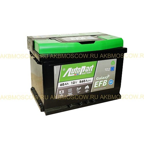 Аккумулятор автомобильный Autopart Galaxy EFB 60 12В 60Ач 560А